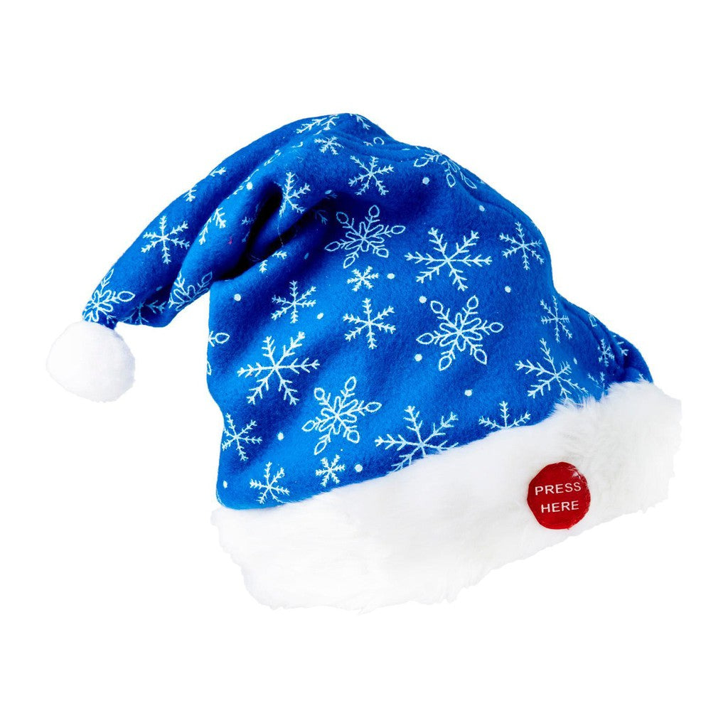 30 CM Blue Battery Operated Dancing Christmas Hat