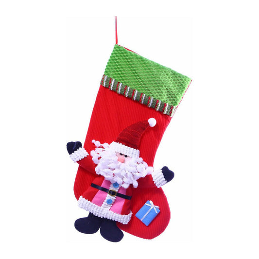 Christmas 46 CM Stocking Decoration - Green Santa Claus