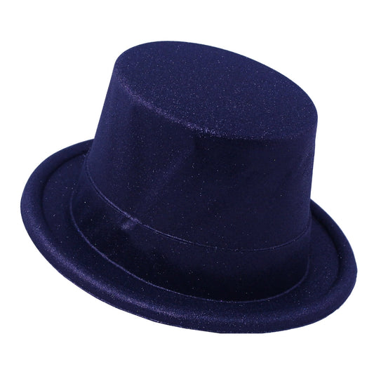 Christmas Party Hat Top Hat Glitter Party Hat - 5 Pcs - Black