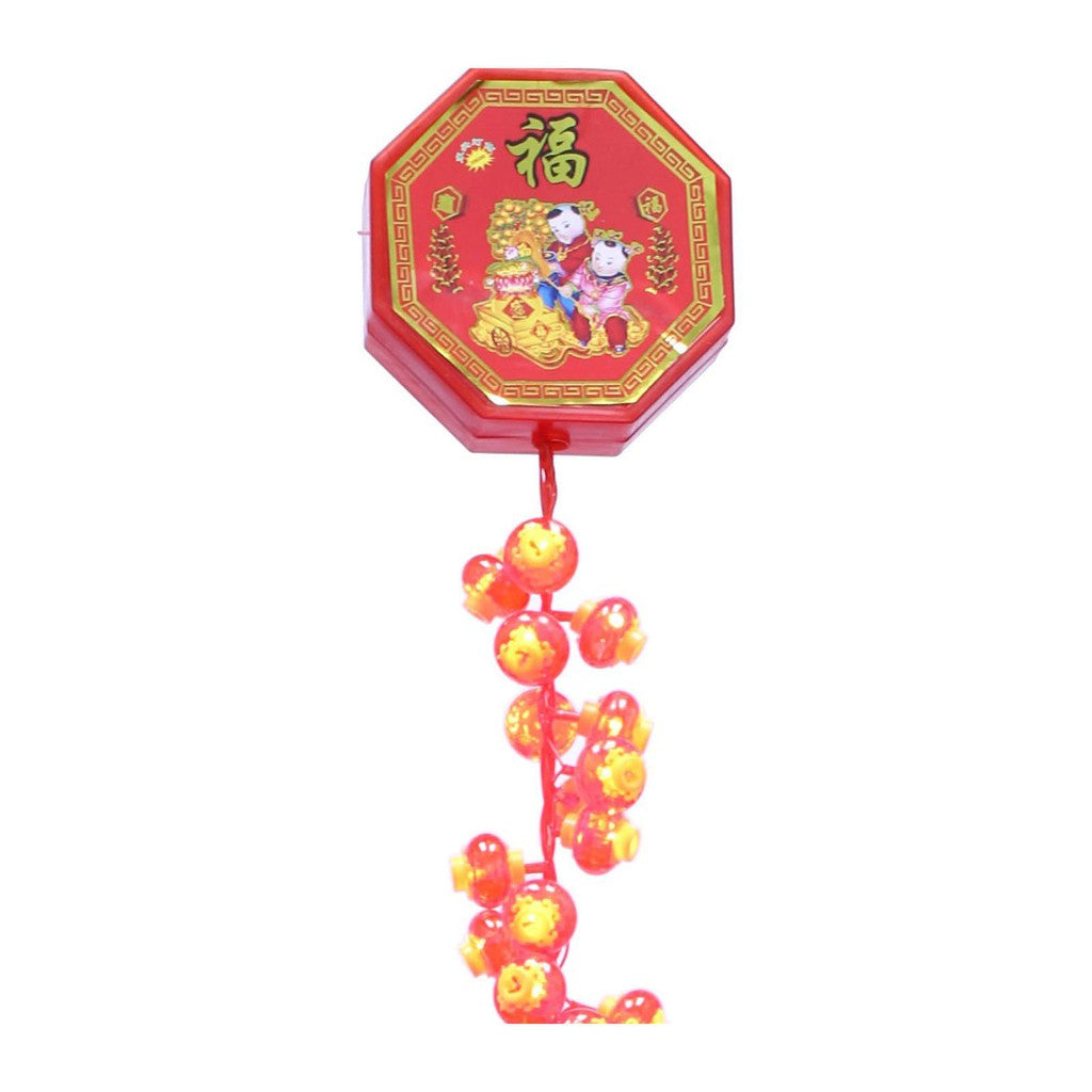 1m Red Firecracker LED Chain Lights With Sound