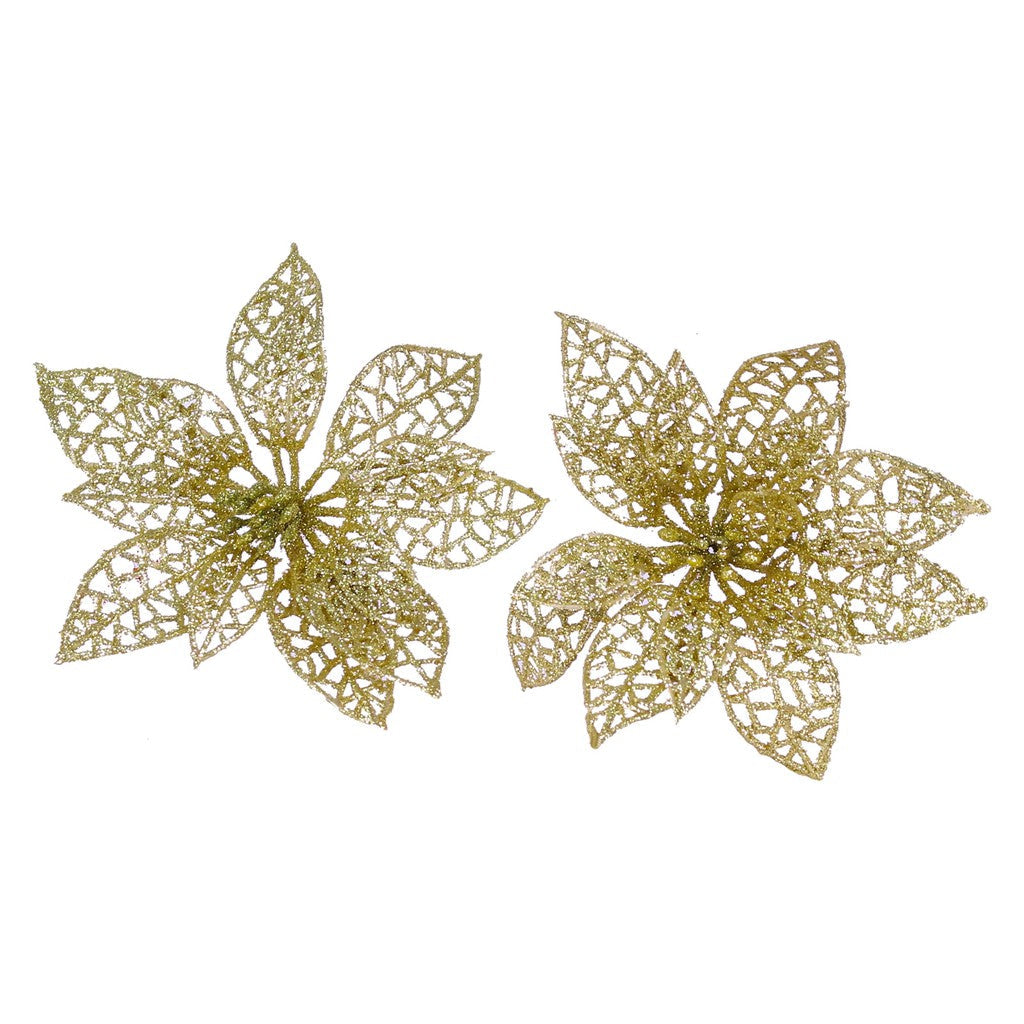 10 CM Christmas Tree Ornament Sunflower - Gold