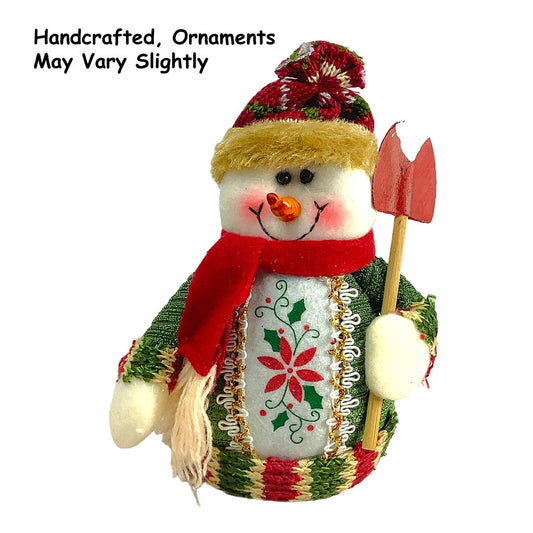 18 CM Plush Decoration Doll Plush Toy Hanging Christmas Ornament Table Decoration - Snowman