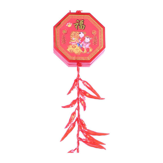 1m Red Firecracker LED Chain Lights With Sound