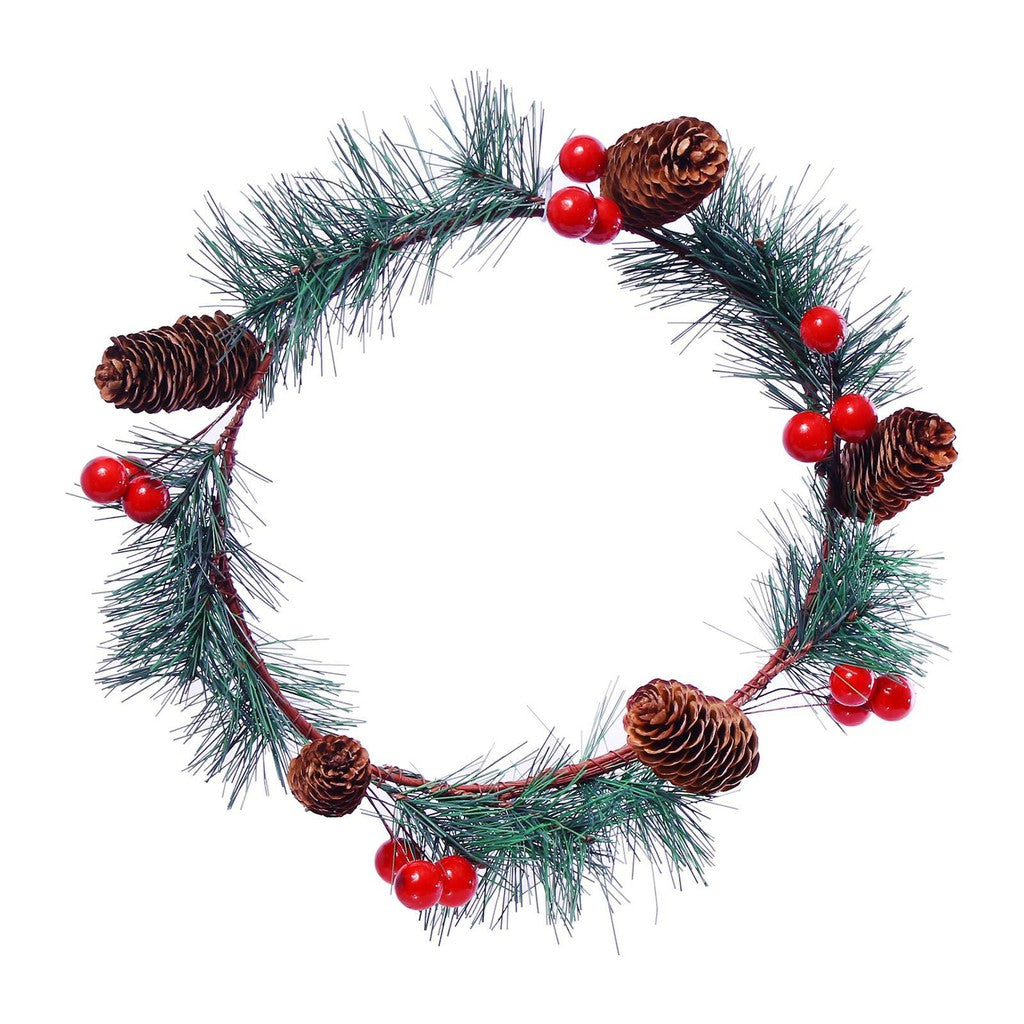 25 CM Wreath - Mistletoe And Acorns