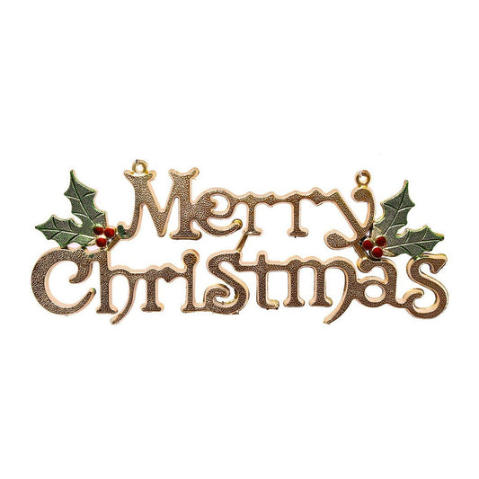 30 CM Plaque - Merry Christmas Metallic