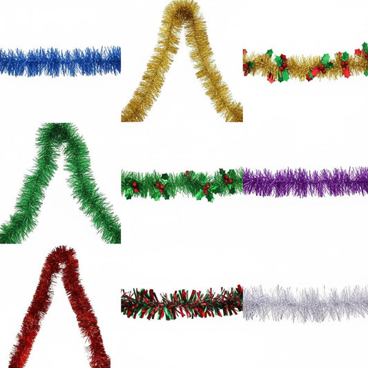 Christmas 1.8M Tinsel Garland Chain 