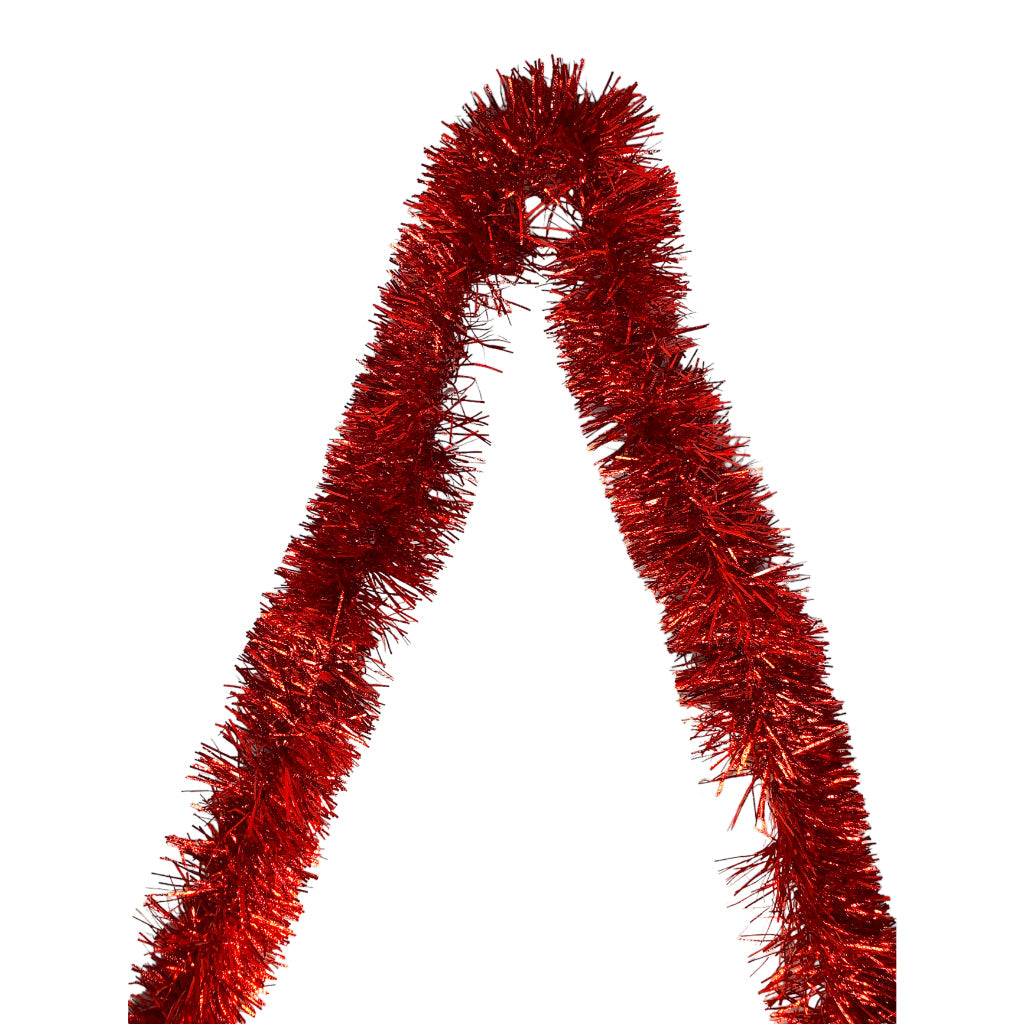 Christmas 1.8M Tinsel Garland Chain - Red