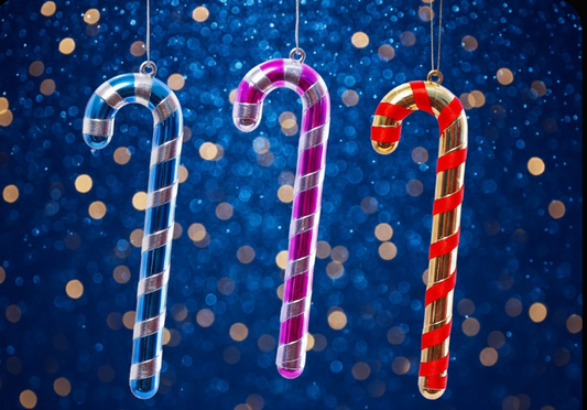 2 PCS 5In Cane Decoration 